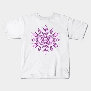 SYM STAR-TRIBAL- SNOWFLAKE DESIGN PURPLE Kids T-Shirt